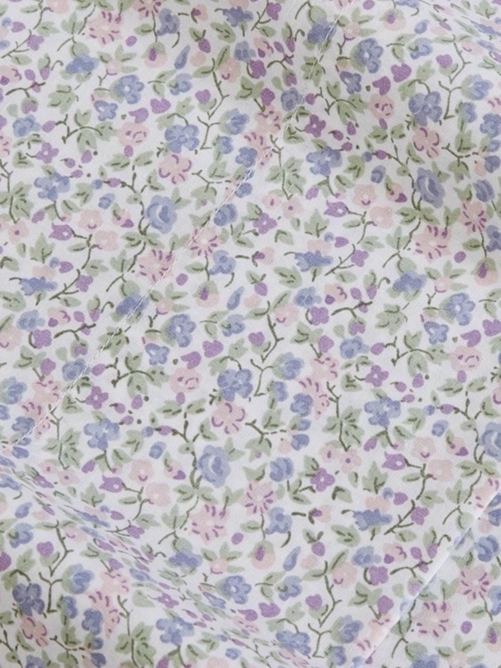 Laura Ashley TWIN Emogene ~ 3 Pc Sheet Set ~ 100% Cotton Percale ~ Purple Floral - Picture 12 of 14